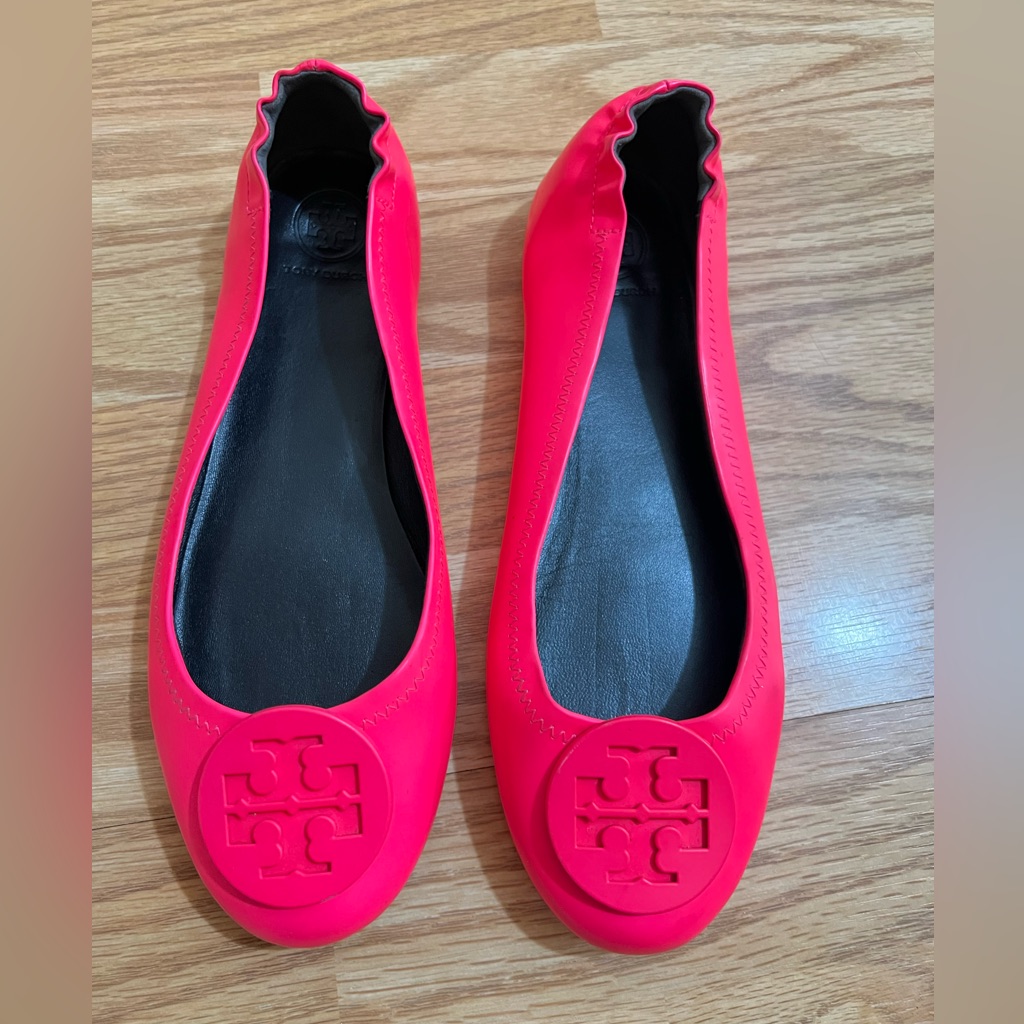 Rare Tory Burch Hot Pink Flats